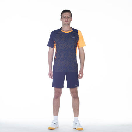 MEN BADMINTON T-SHIRT LITE 560 NAVY ORANGE