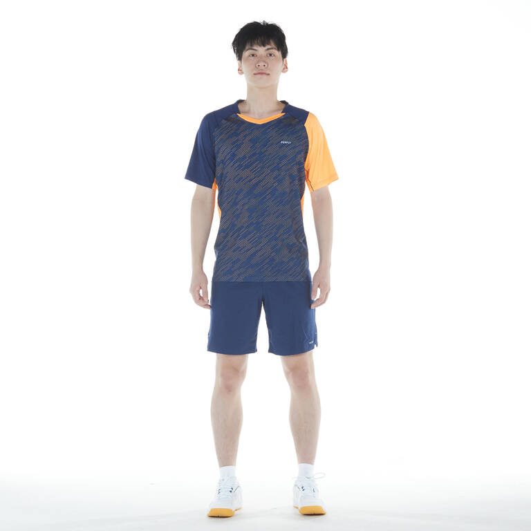 T-SHIRT BADMINTON PRIA LITE 560 NAVY ORANGE