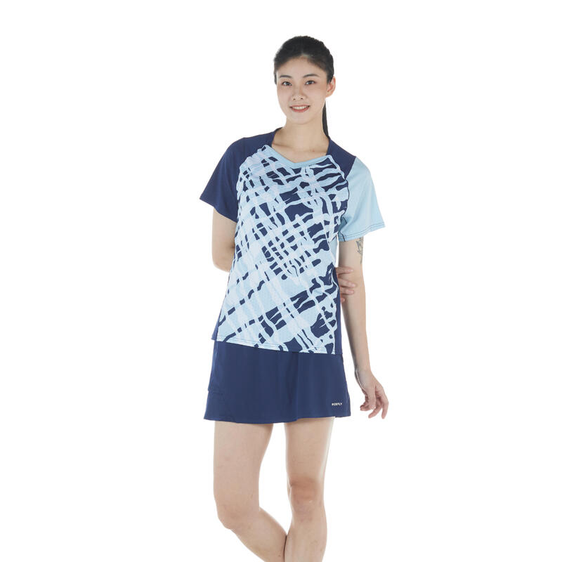 女款羽球 T 恤 LITE 560－卡羅萊納藍