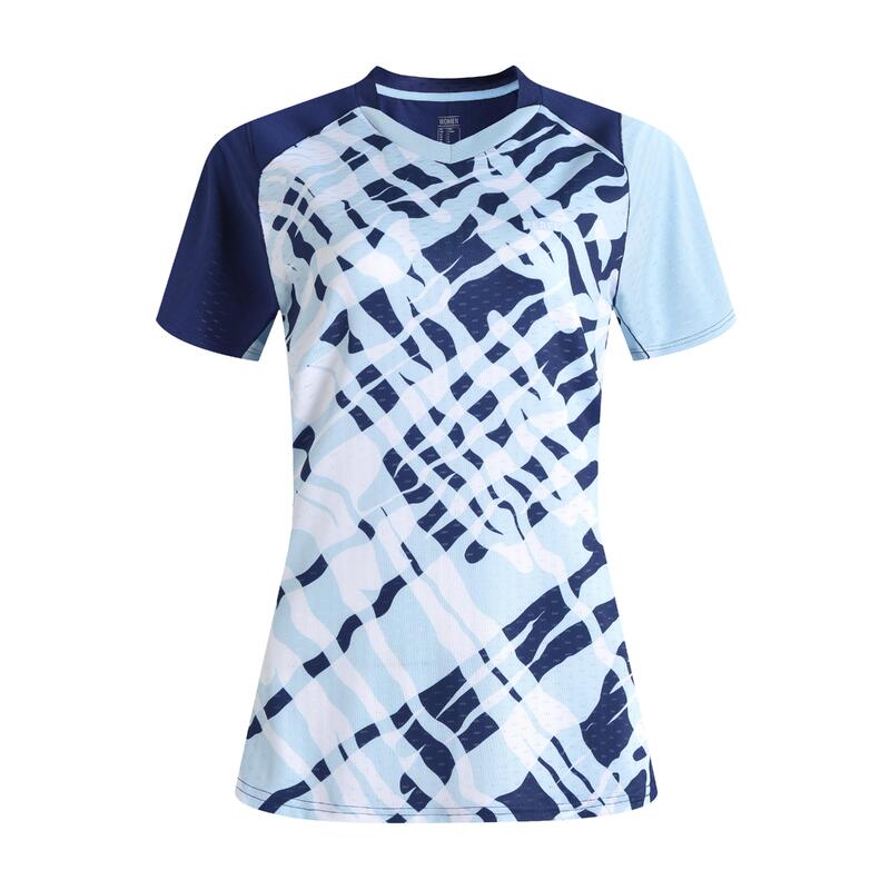 WOMEN BADMINTON T SHIRT LITE 560 CAROLINA BLUE