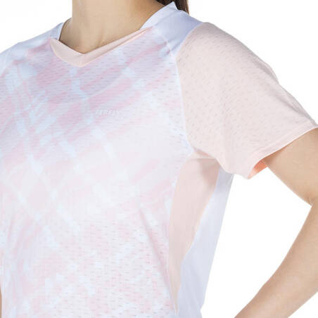 WOMEN BADMINTON T SHIRT LITE 560 PINK