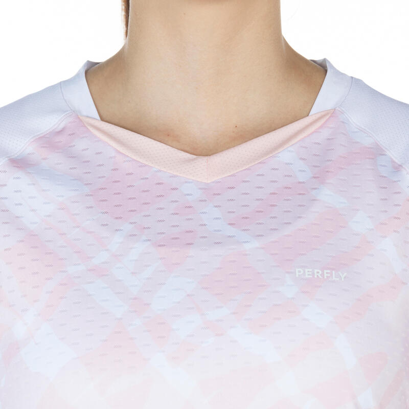 WOMEN BADMINTON T SHIRT LITE 560 PINK