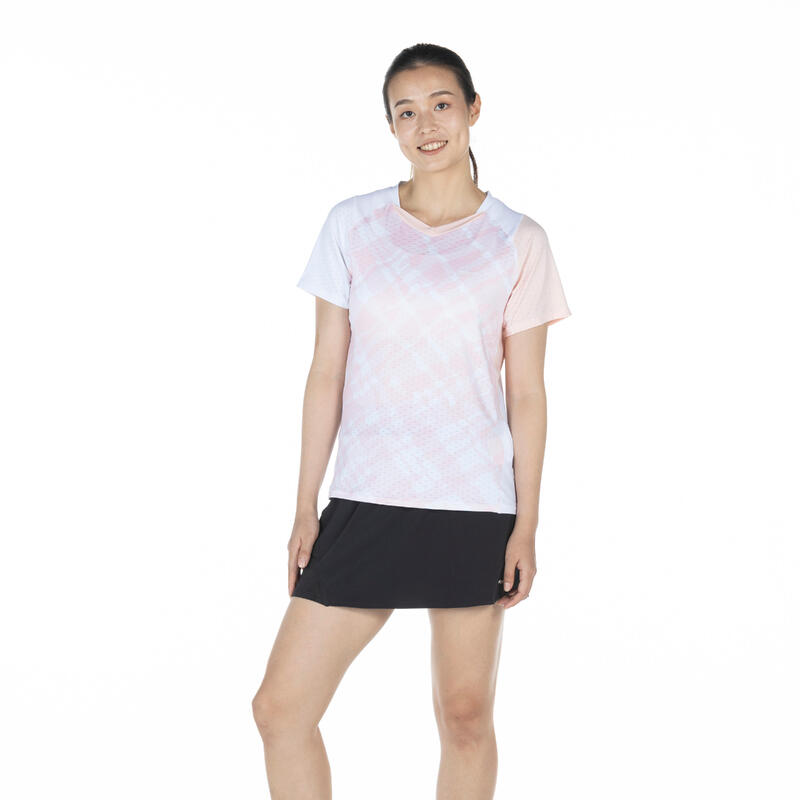 女款羽球 T 恤 LITE 560－粉紅色