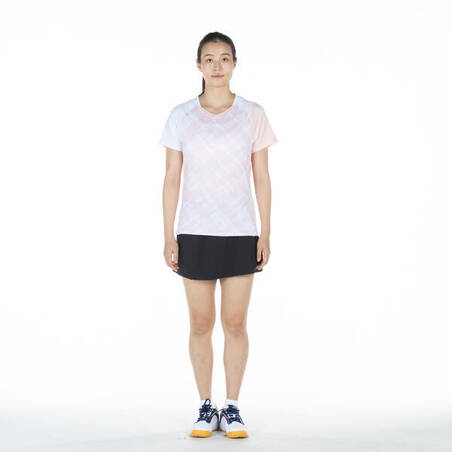 WOMEN BADMINTON T SHIRT LITE 560 PINK