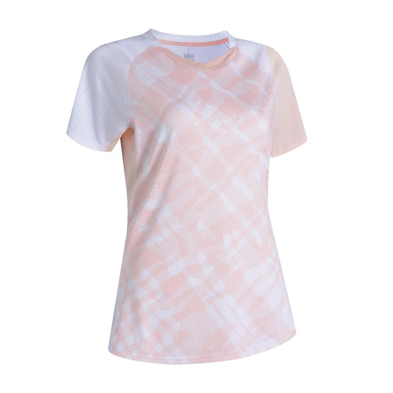 女款羽球 T 恤 LITE 560－粉紅色