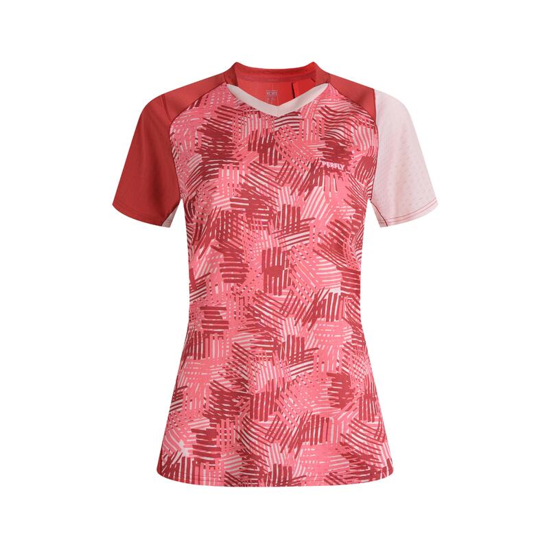 WOMEN BADMINTON T SHIRT LITE 560 ROSEWOOD RED