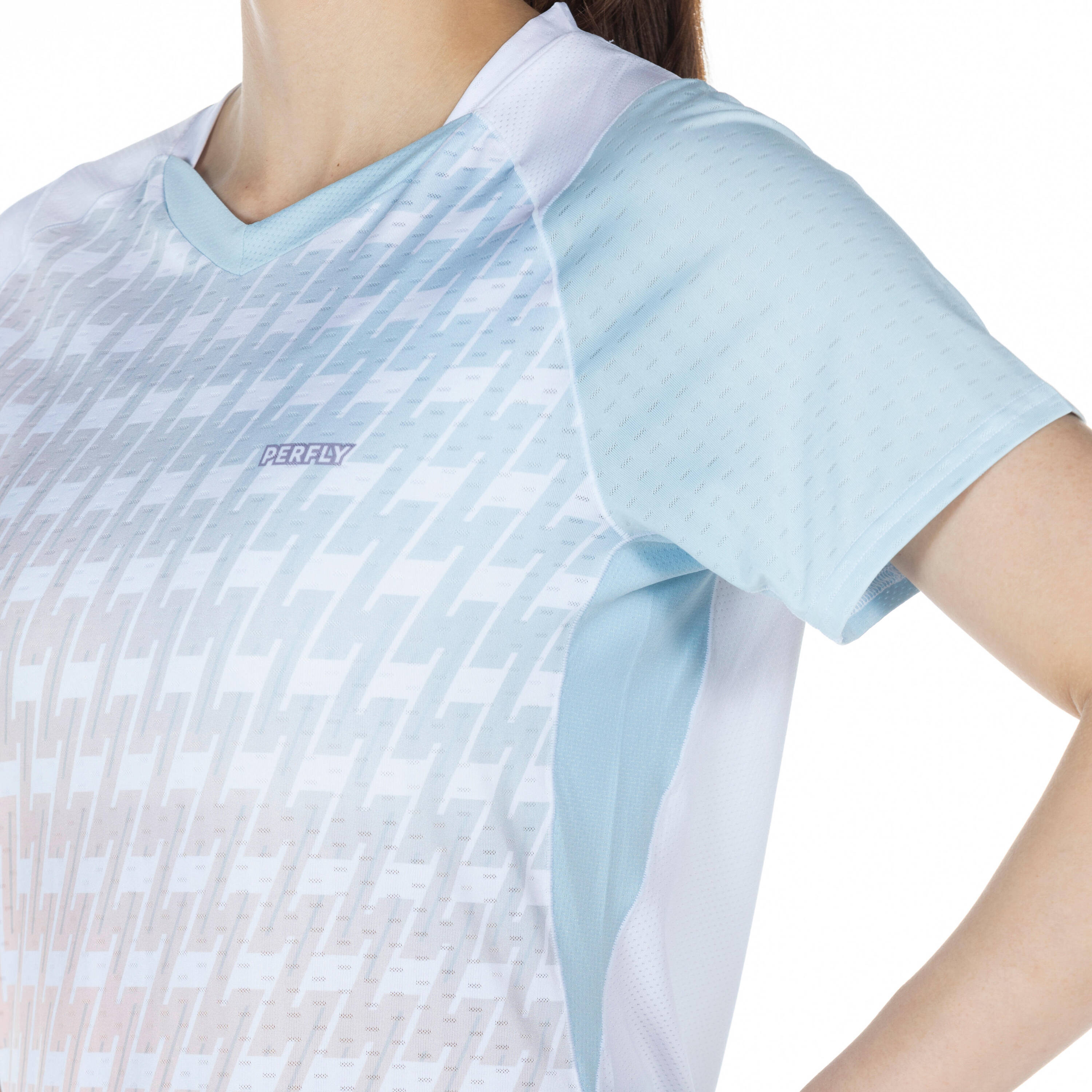 WOMEN BADMINTON T SHIRT LITE 560 WHITE -  5