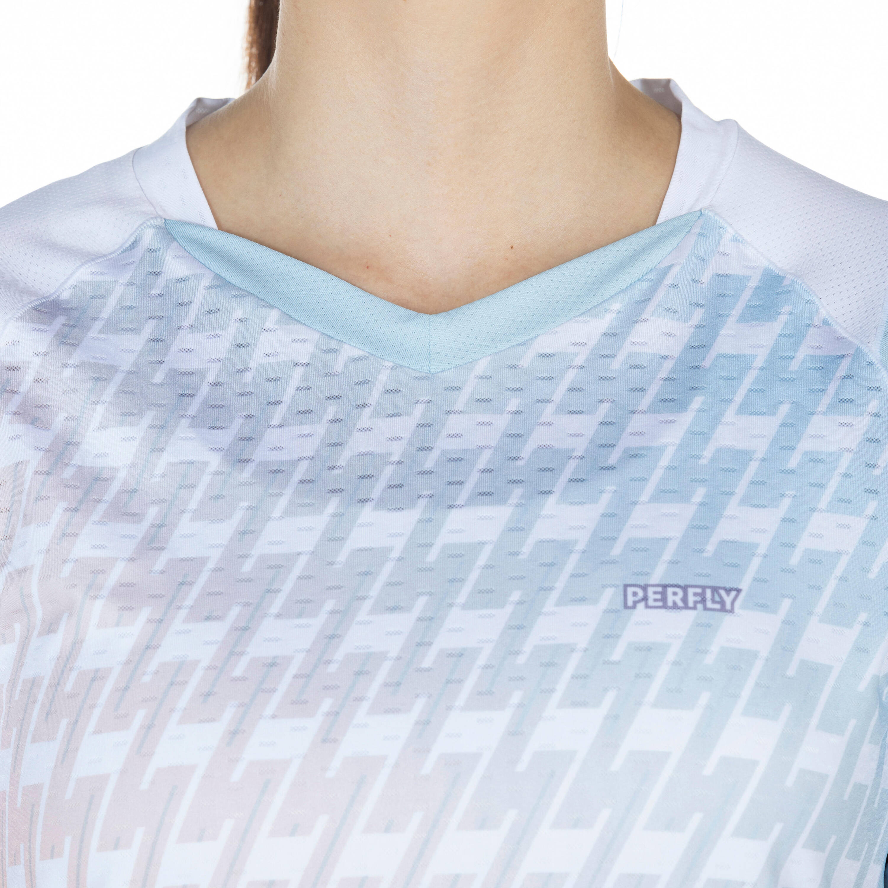 WOMEN BADMINTON T SHIRT LITE 560 WHITE -  4