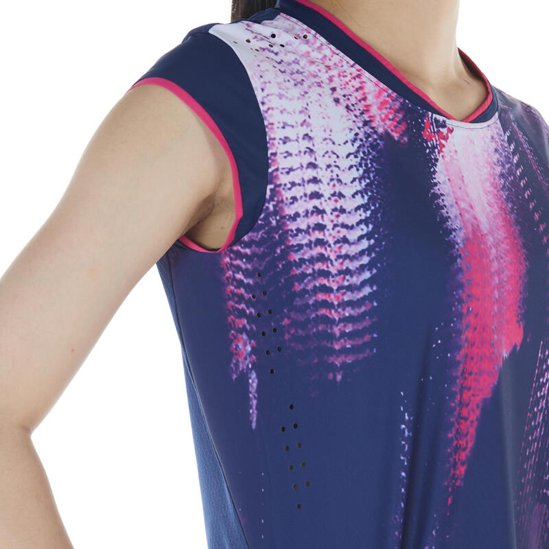 WOMEN BADMINTON T-SHIRT PERFORM 990 W NAVY BLUE