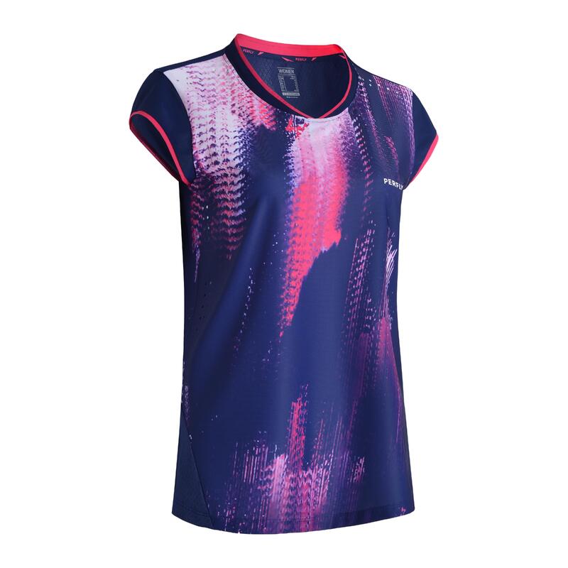 WOMEN BADMINTON T-SHIRT PERFORM 990 W NAVY BLUE