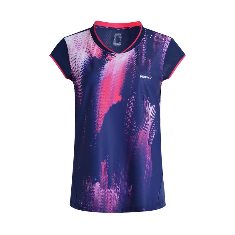 WOMEN BADMINTON T-SHIRT PERFORM 990 W NAVY BLUE