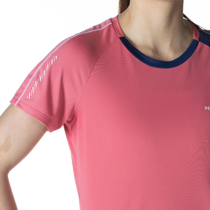 WOMEN BADMINTON T SHIRT SENSATION 530 RASPBERRY