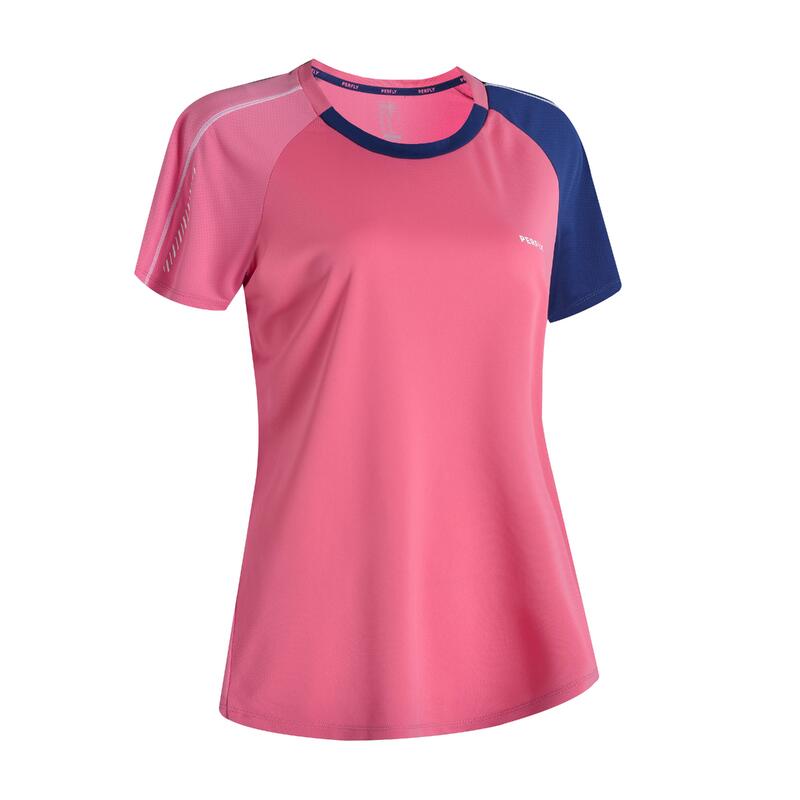 WOMEN BADMINTON T SHIRT SENSATION 530 RASPBERRY