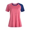 WOMEN BADMINTON T SHIRT SENSATION 530 RASPBERRY