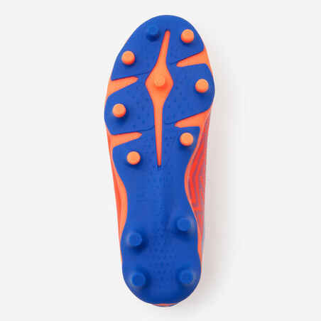 Kids' Rip-Tab Football Boots Viralto I Easy FG - Orange/Blue