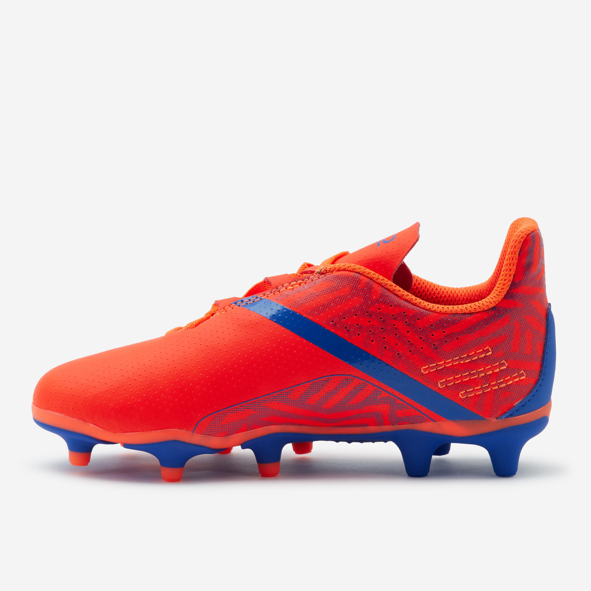 Kids' Rip-Tab Football Boots Viralto I Easy FG - Orange/Blue 3/11