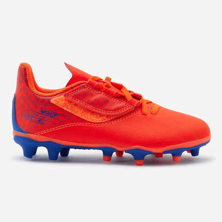 Kids' Rip-Tab Football Boots Viralto I Easy FG - Orange/Blue