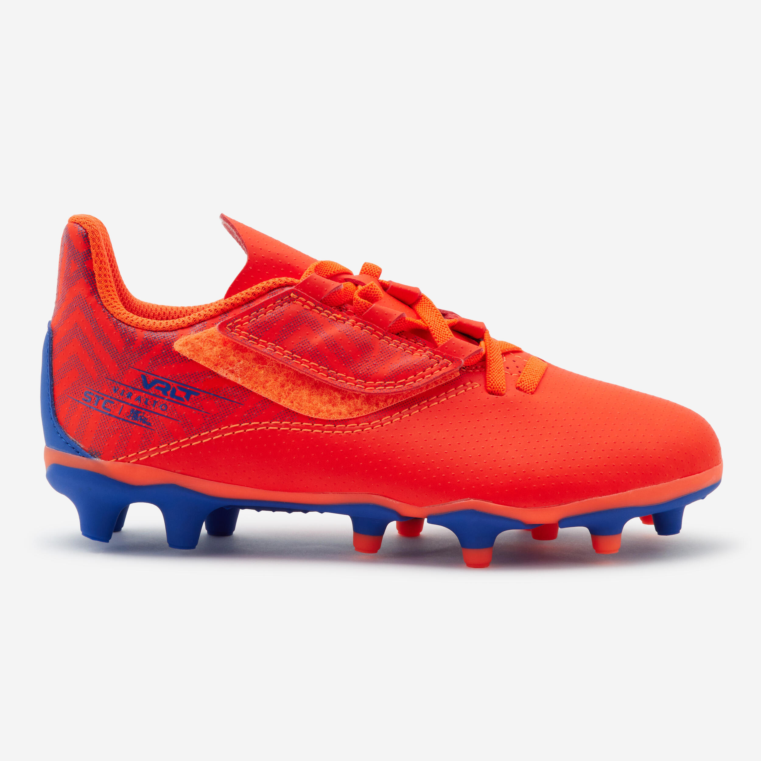 Kids' Rip-Tab Football Boots Viralto I Easy FG - Orange/Blue 2/11