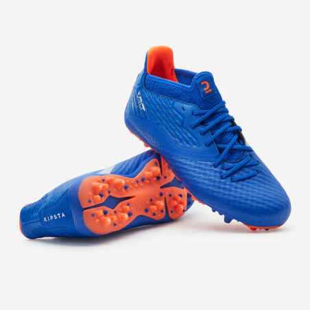 Kids' Lace-Up Football Boots Viralto III MG/AG - Blue/Orange