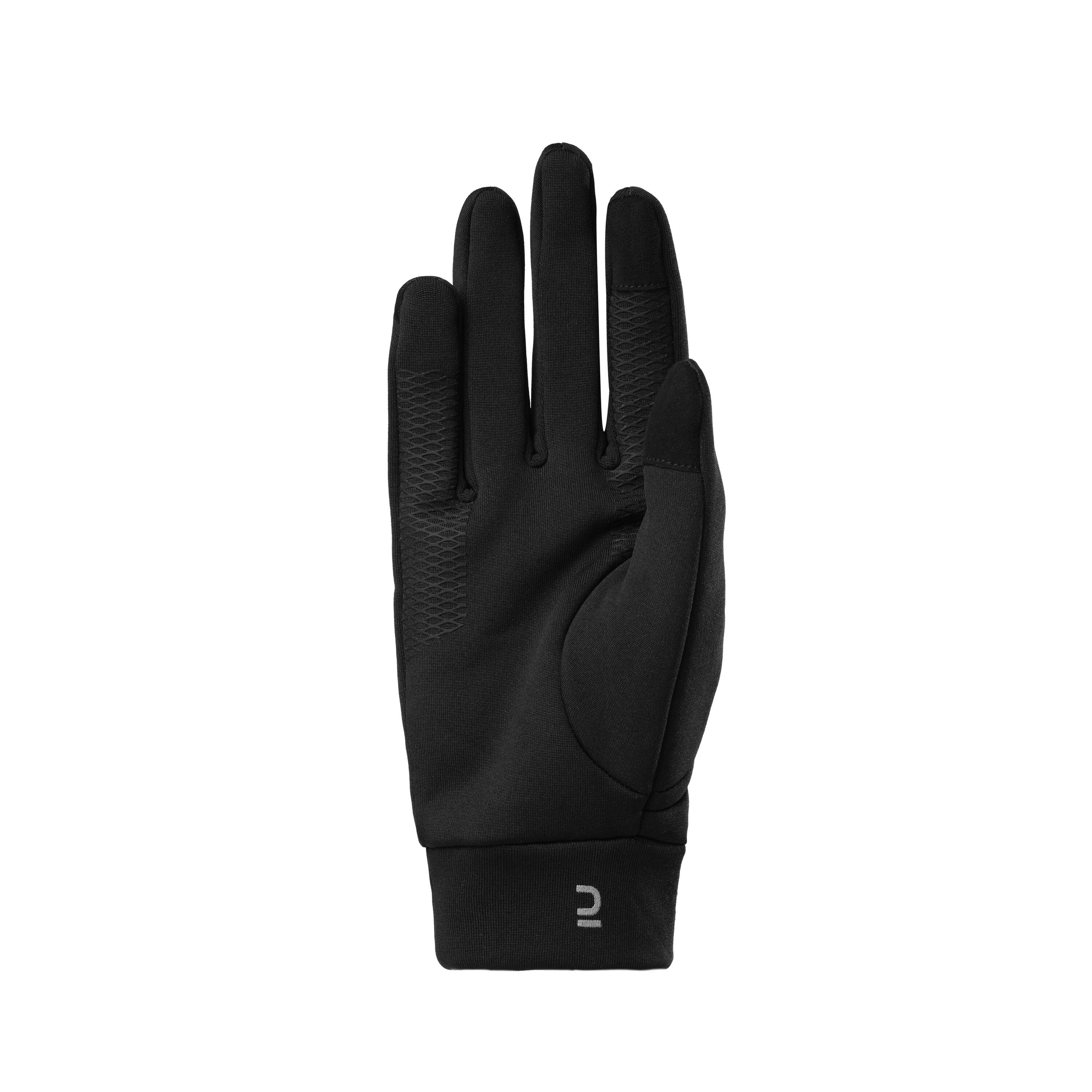 TREKKING GLOVES TREK550 FLEECE BLACK -  2