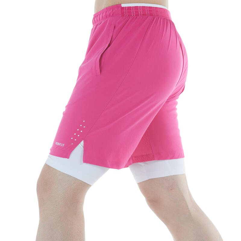 MEN BADMINTON SHORT PERFORM 990 PINK