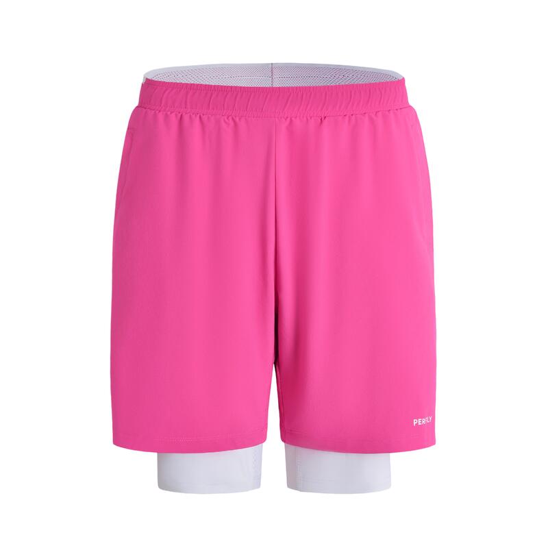 男款羽球短褲 PERFORM 990－粉紅色