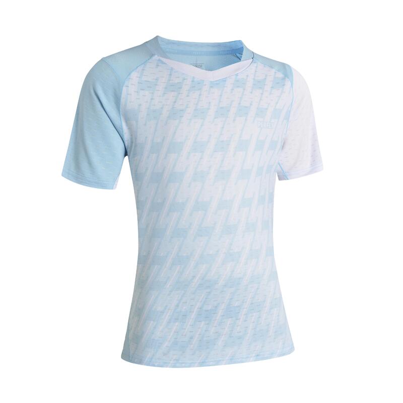 青少年羽球 T 恤 LITE 560 珊瑚藍