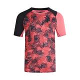 Men Badminton T-Shirt Lite 560 Black Raspberry