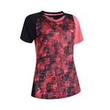 WOMEN BADMINTON T SHIRT LITE 560 BLACK RASPBERRY