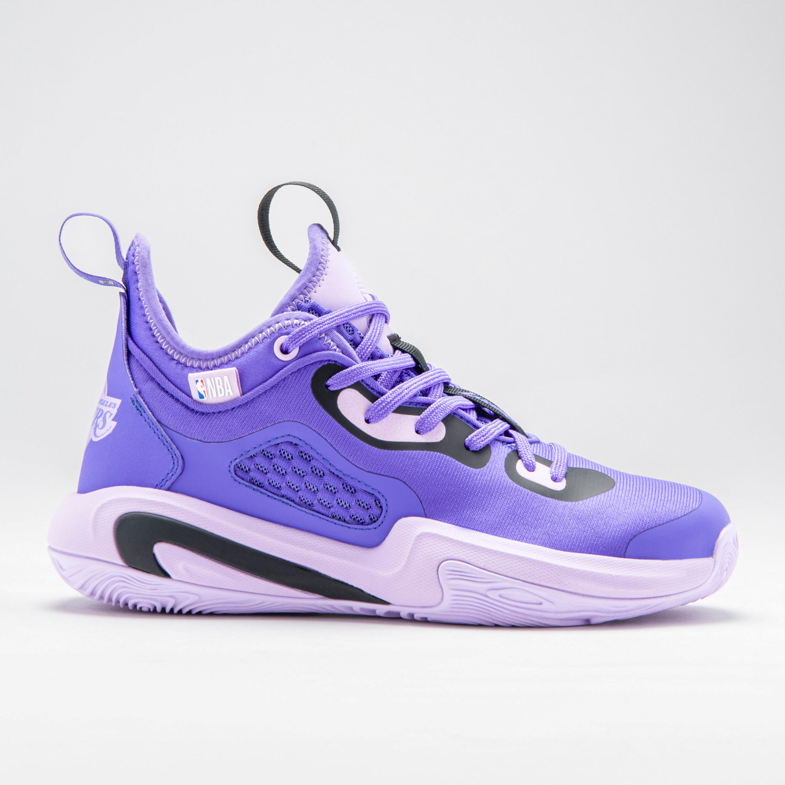 TARMAK Girls/Boys' Basketball Shoes SE900 Mini Me NBA - Purple/Los Angeles Lakers