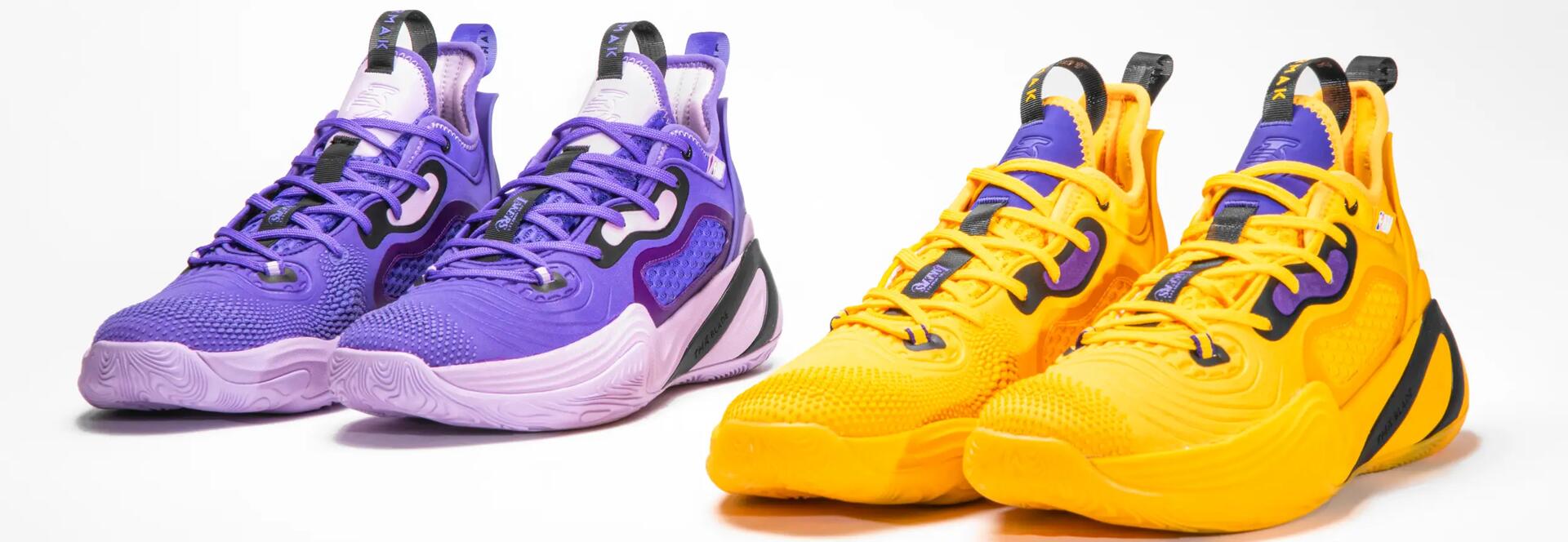 MEN'S/WOMEN'S BASKETBALL SHOES SE900 - NBA LOS ANGELES LAKERS/YELLOW AND PURPLE