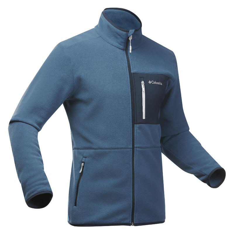 Veste Polaire Columbia bleue de randonnée montagne - Homme