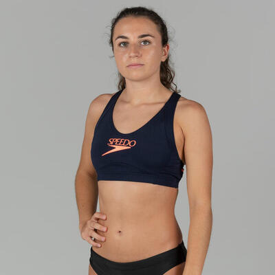 Top natación Mujer Speedo negro Lilac Corail