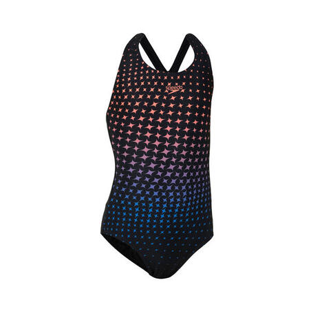 Crni jednodelni kupaći kostim za devojčice SPEEDO SPLASHBACK