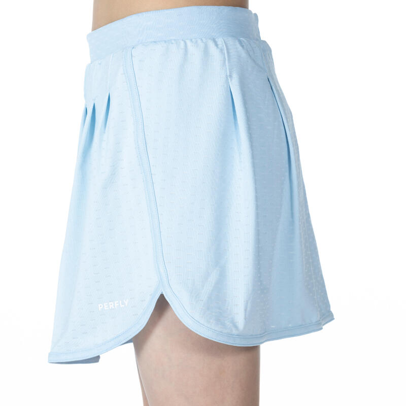 BADMINTON JUNIOR 560 SKIRT CAROLINA BLUE