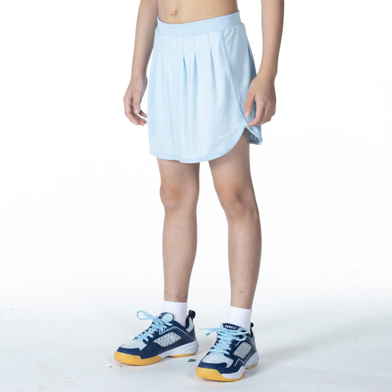 青少年款羽球短裙BS 560－卡羅萊納藍