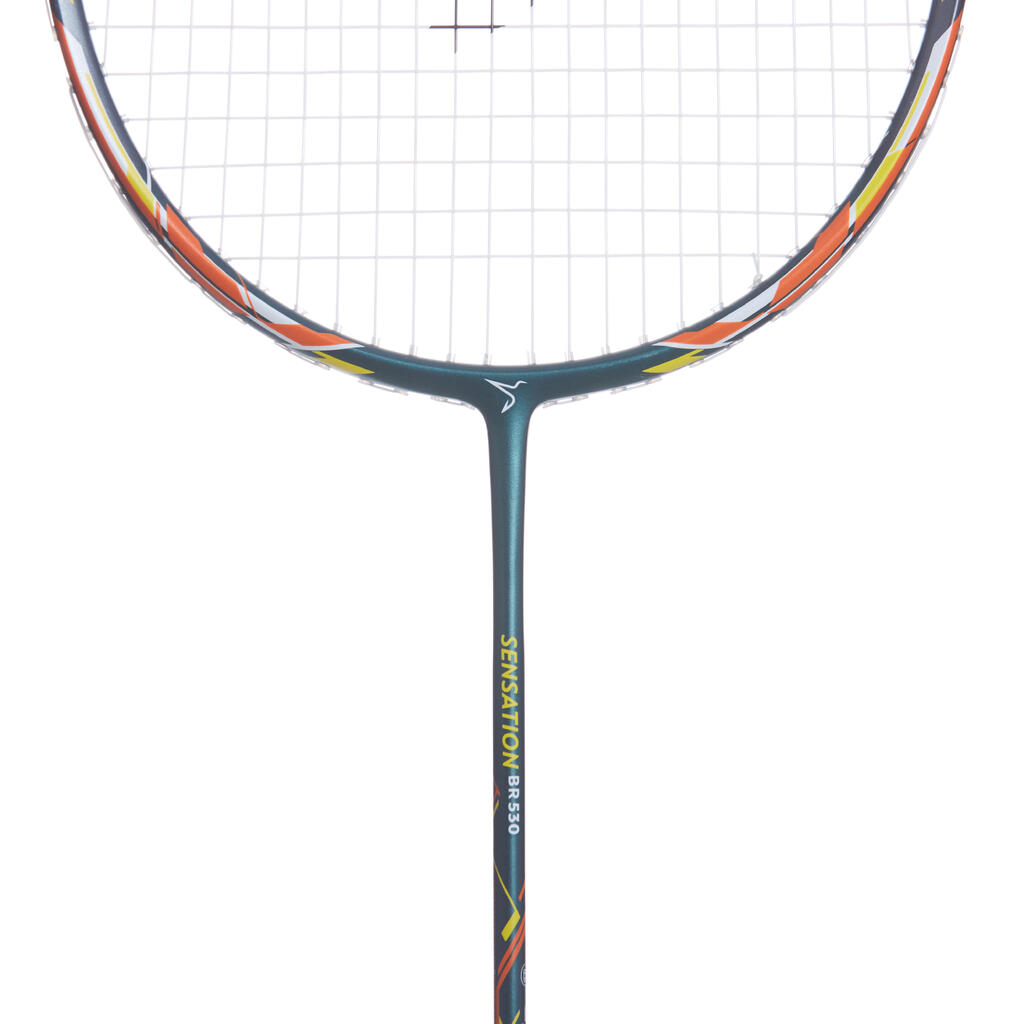 ADULT BADMINTON RACKET BR SENSATION 530 GREEN BLACK