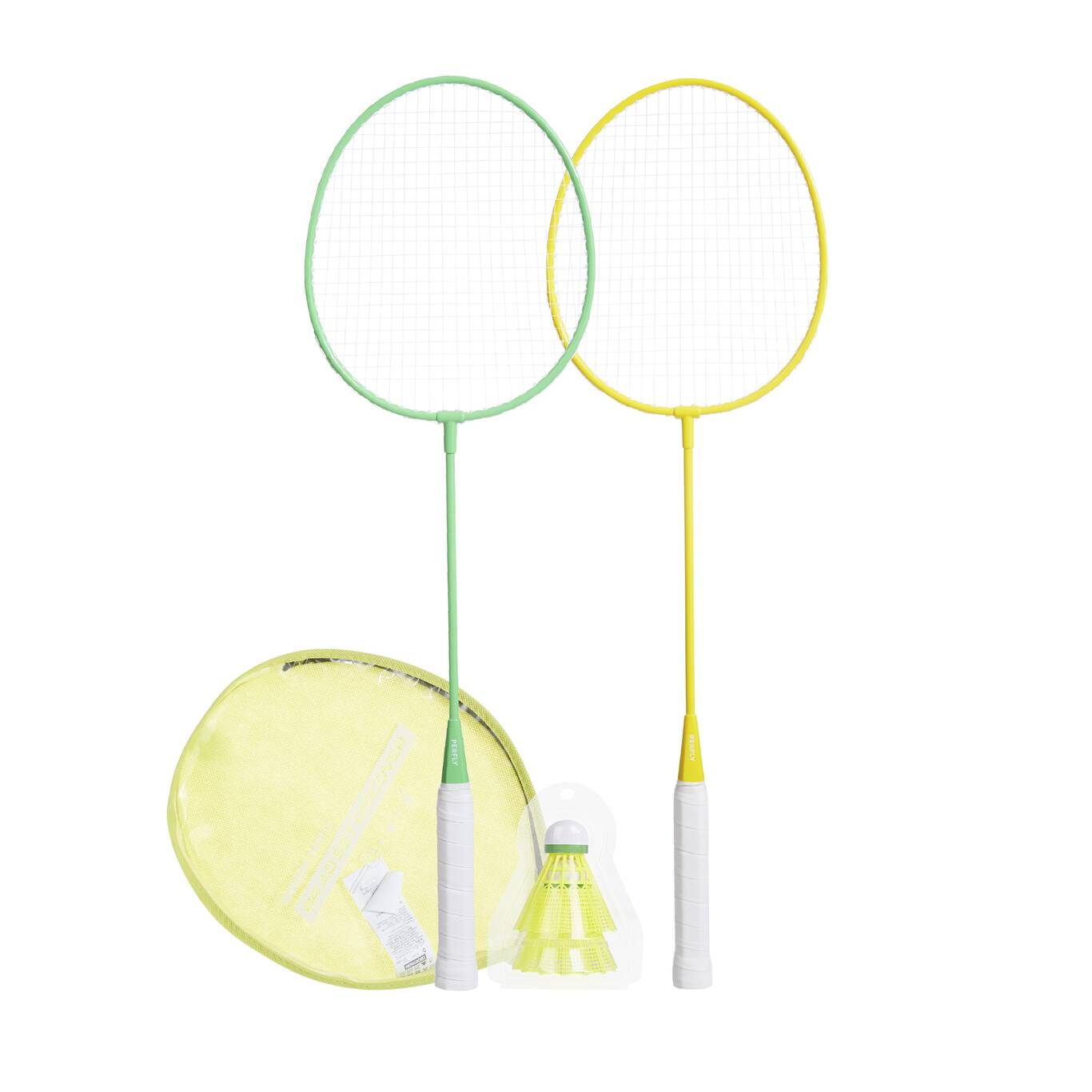 ADULT BADMINTON RACKET  BR AD SET DISCOVER  GREEN YELLOW