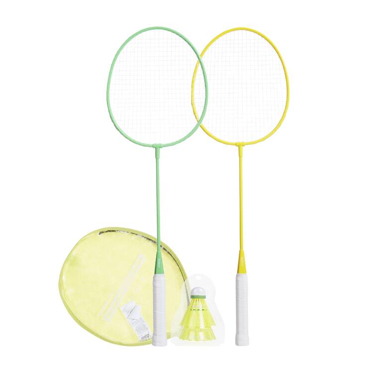 RAKET BADMINTON DEWASA BR AD SET DISCOVER  HIJAU KUNING