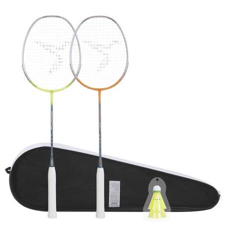 1 SET RAKET BADMINTON DEWASA BR 190 KUNING ORANGE