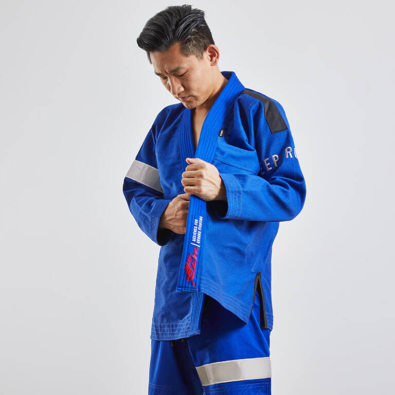 Seragam Dewasa Jiu-Jitsu Brazil 500 - Biru
