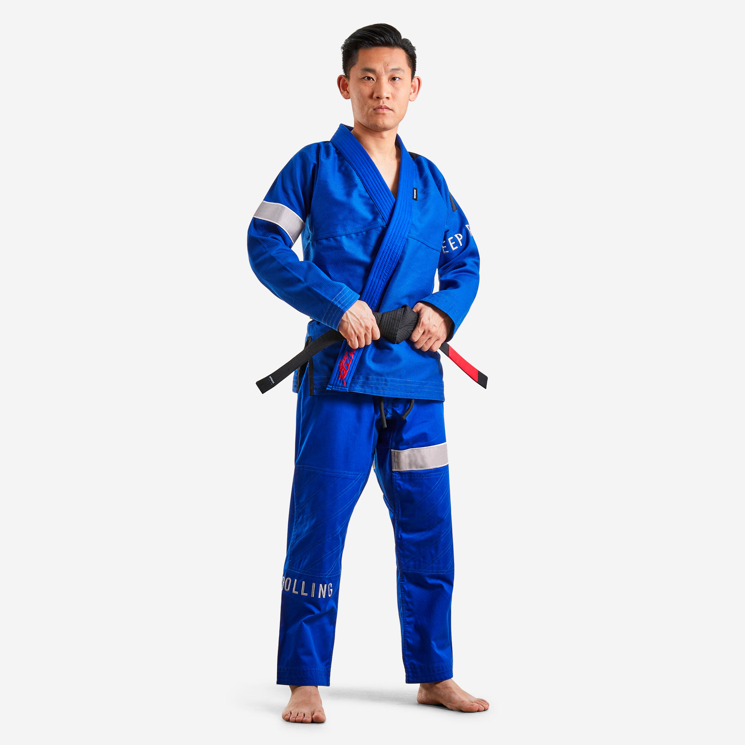 OUTSHOCK Kimono na brazílske jiu-jitsu 500 modré A155-165 cm