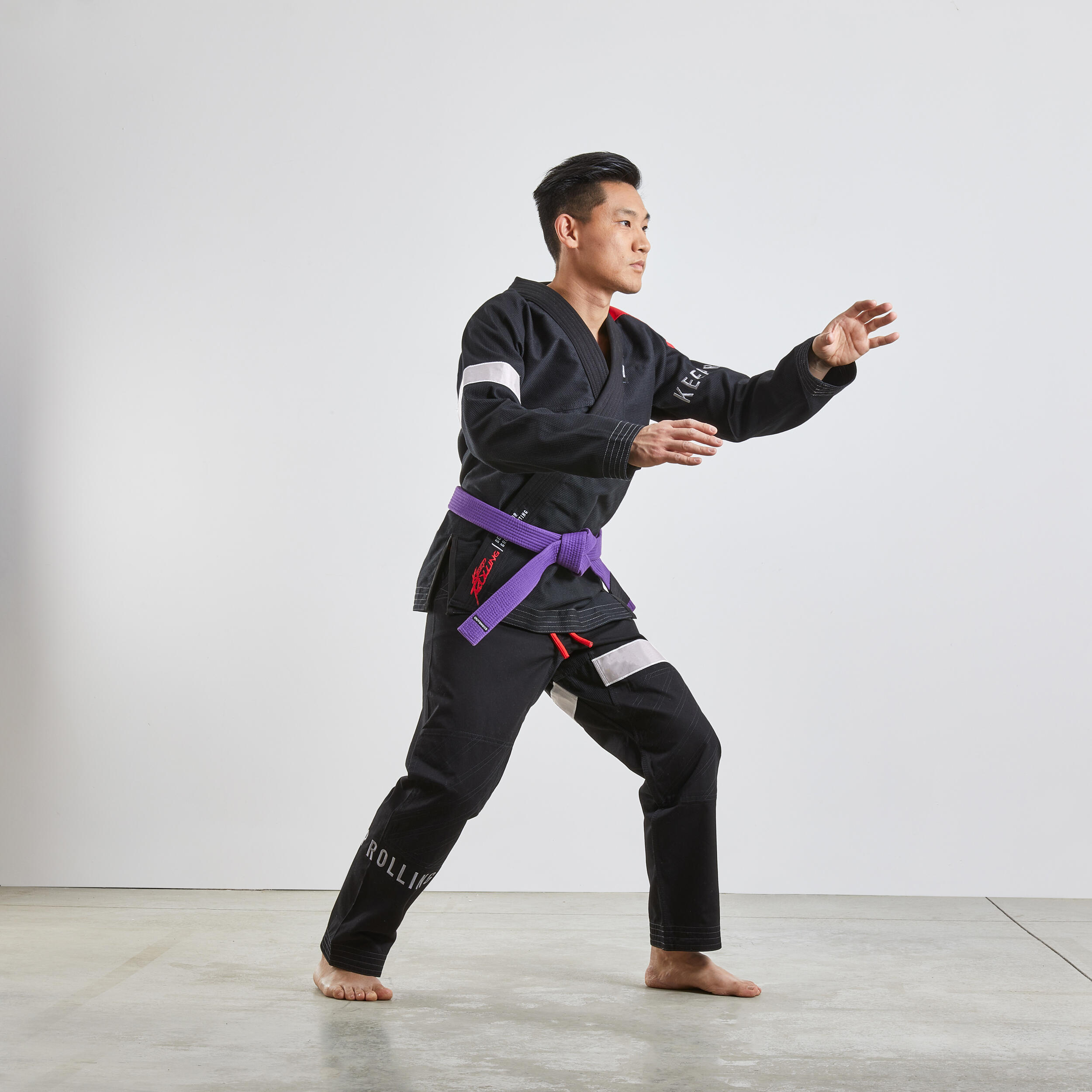 Kimono de Jiu-Jitsu Brasileiro Adulto 500 Preto 3/11