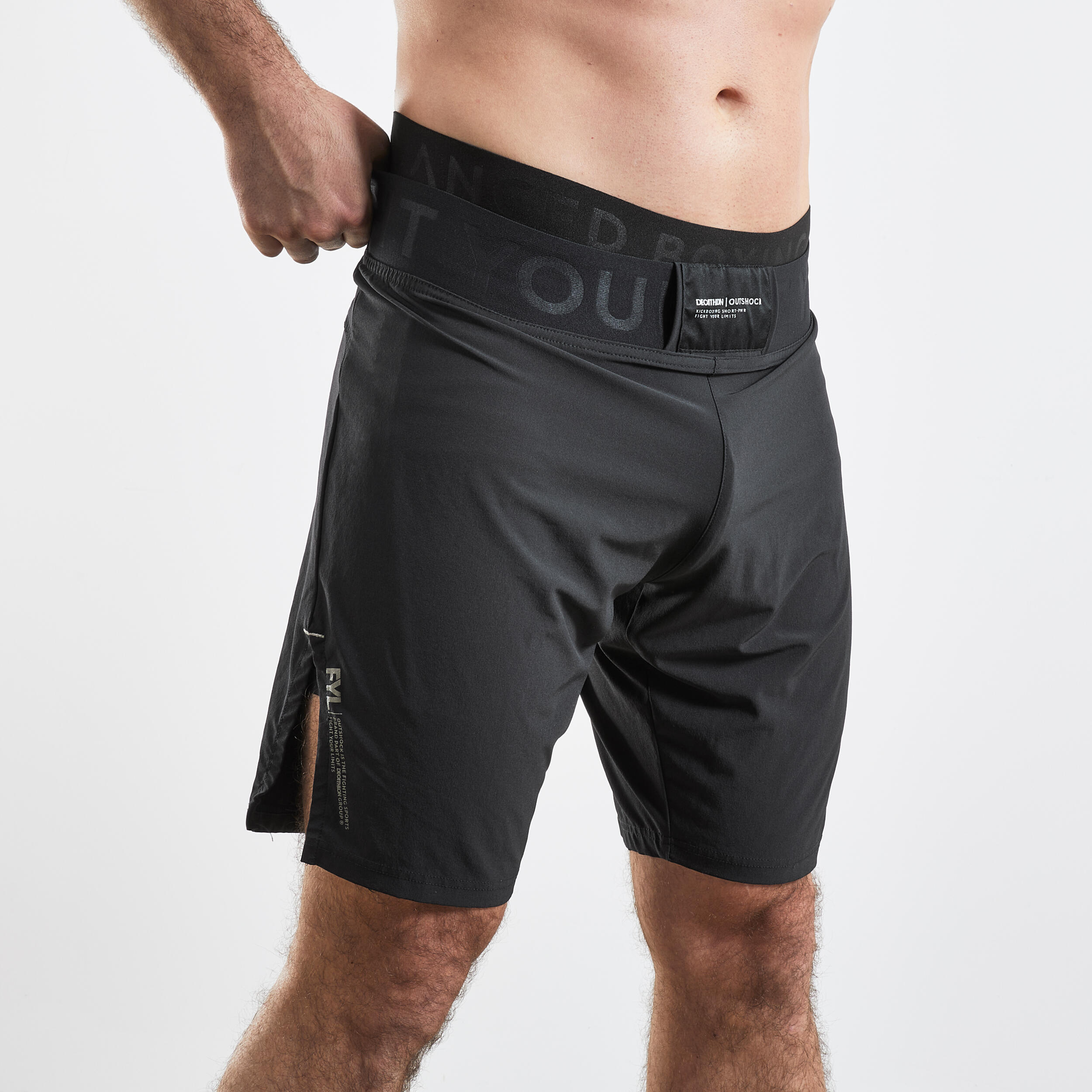 Short con coquilla flexible hombre negro Outshock 5/5