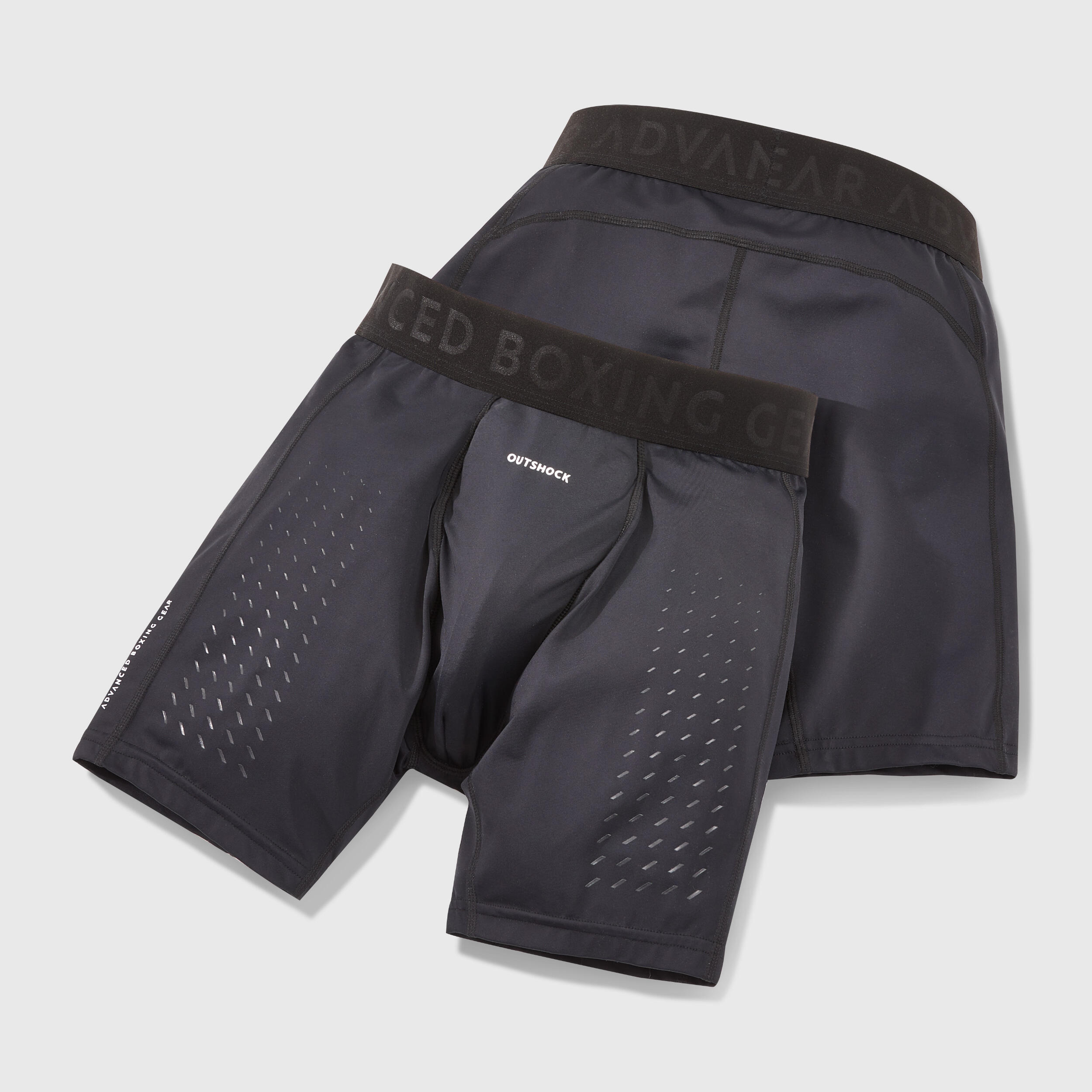 Short con coquilla flexible hombre negro Outshock 4/5