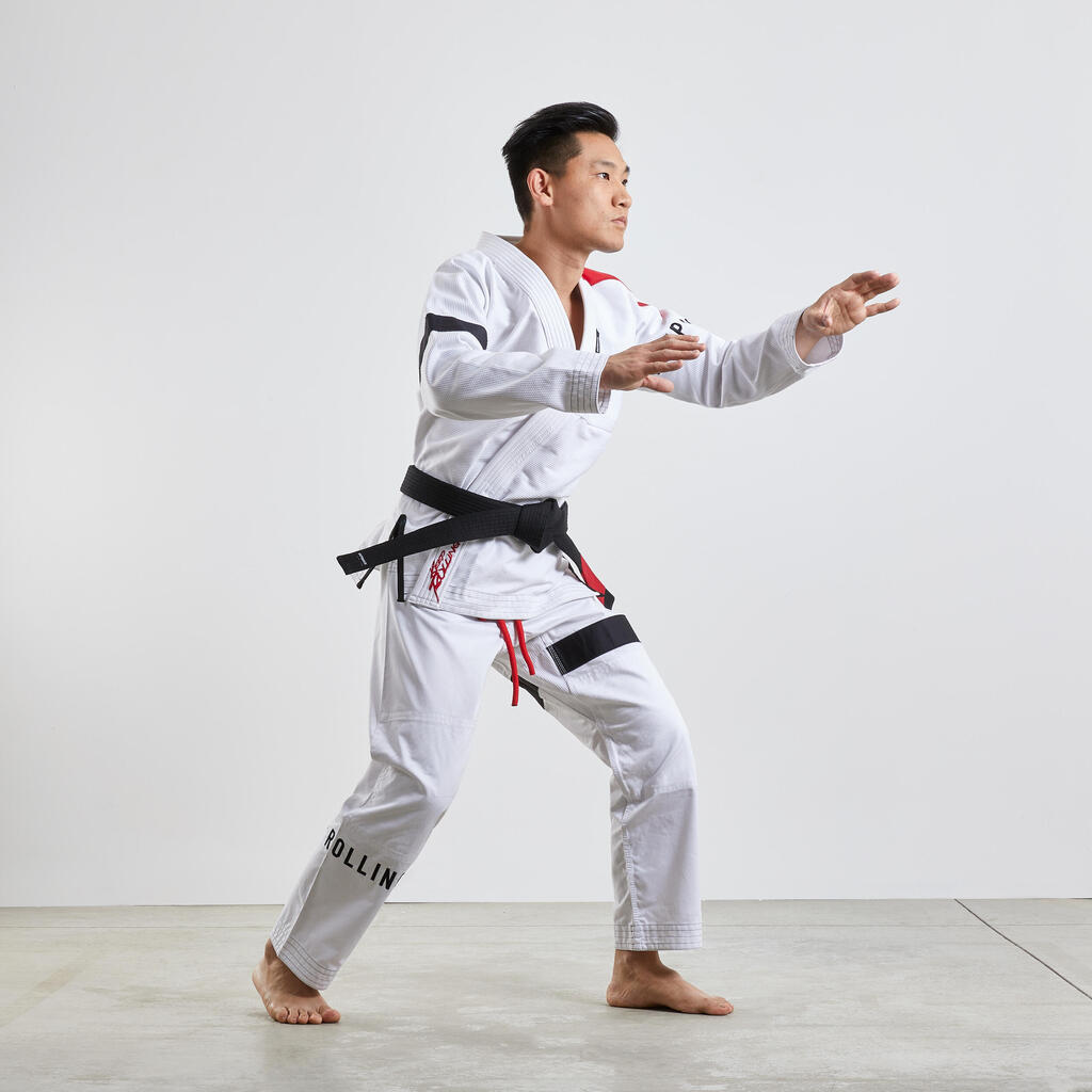 Kampfsportanzug Jiu-Jitsu - 500 weiss