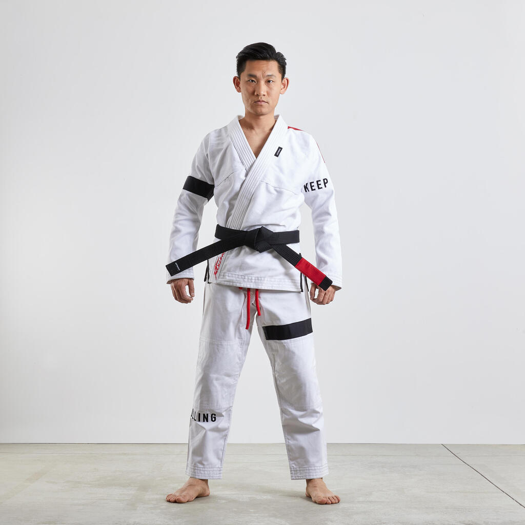 Kampfsportanzug Jiu-Jitsu - 500 weiss