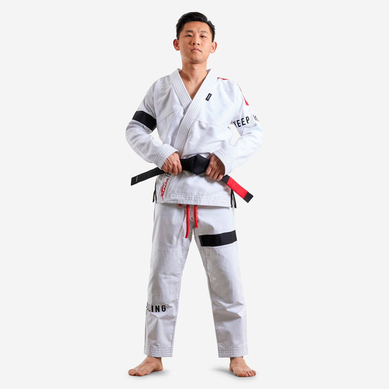 Seragam Brazilian Jiu-Jitsu 500 - Putih