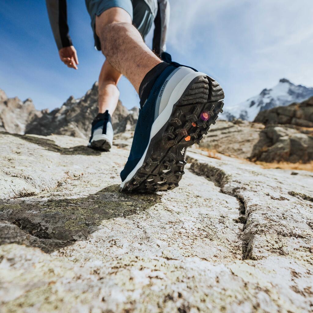 Men's ultra-light, waterproof hiking shoes - FH500 - Blue White