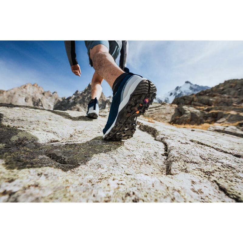 Men's ultra-light, waterproof hiking shoes - FH500 - Blue White